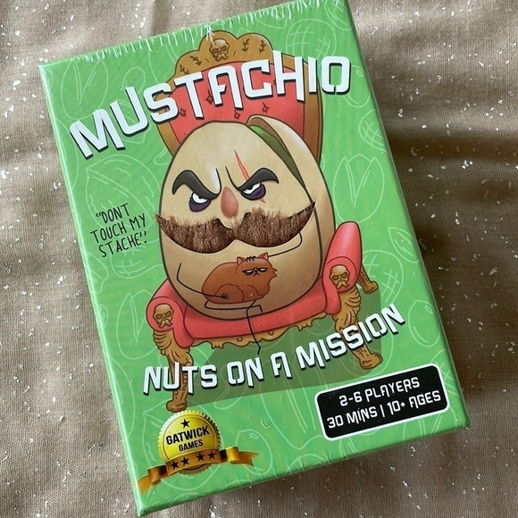 Brand New Sealed Mustachio Nuts on A Mission Card Game Family Game Night 10+ Age - Picture 1 of 9